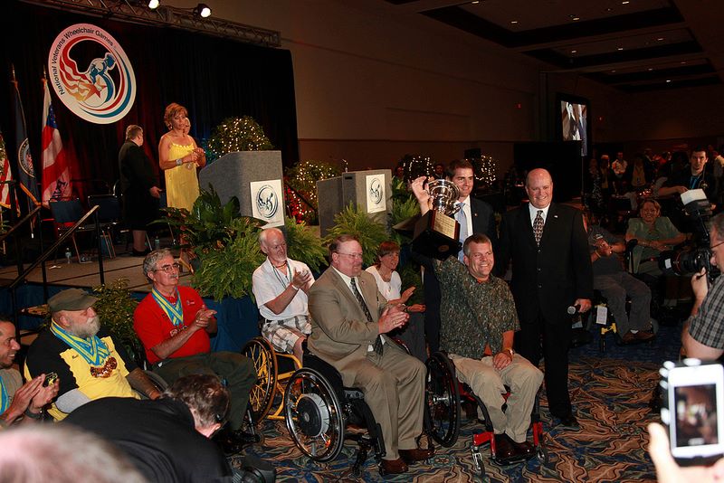 Here's yours truly after winning the 2013 Spirit of the Games Award at the 33rd National Veterans Wheelchair Games in Tampa, Florida.